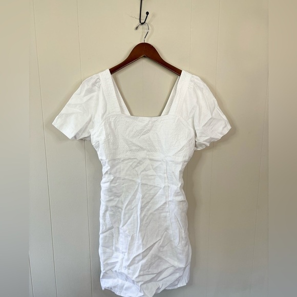 Madewell Square-Neck Mini Dress in 100% Linen size 6 new - Picture 3 of 9
